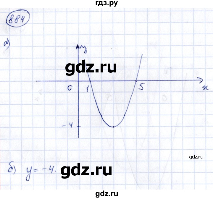 ГДЗ по алгебре 9 класс Кузнецова сборник заданий  задания - 884, Решебник