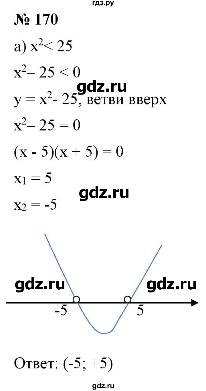 ГДЗ по алгебре 9 класс Бунимович   упражнение - 170, Решебник