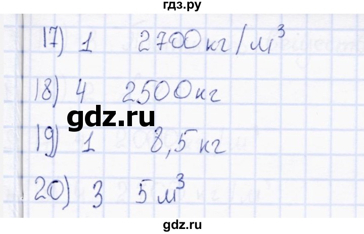 ГДЗ по физике 7 класс  Чеботарева тесты  тест итоговый 2 (вариант) - 1, Решебник