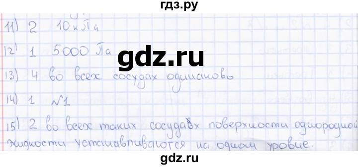 ГДЗ по физике 7 класс Чеботарева тесты (Перышкин) страница - 95, Решебник 2017