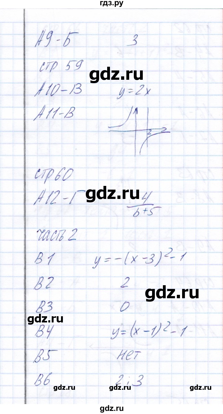 ГДЗ по алгебре 8 класс  Ключникова тесты  тест 4 (вариант) - 3, Решебник