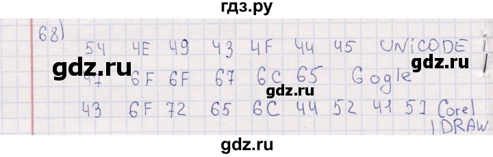 ГДЗ по информатике 8 класс Босова рабочая тетрадь   упражнение - 68, Решебник