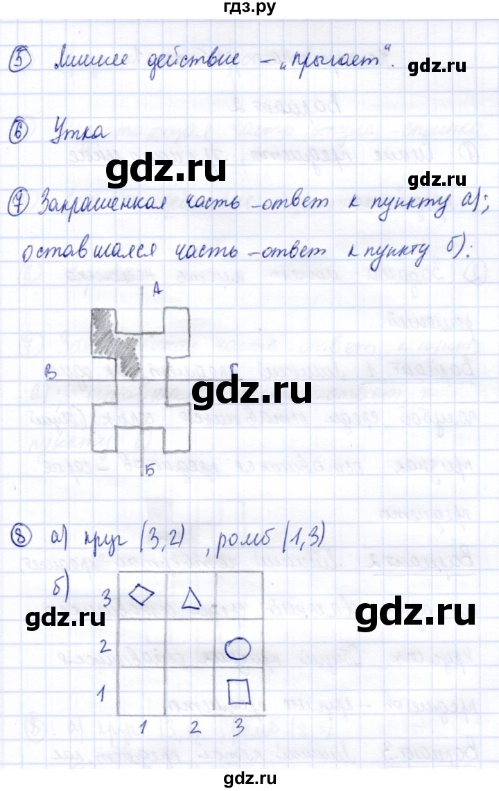 ГДЗ по информатике 2 класс Горячев   часть 1. страница - Контрольная работа 1. Вариант 1, Решебник