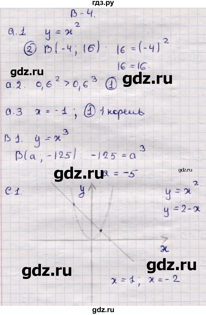 ГДЗ по алгебре 7 класс Глазков самостоятельные и контрольные работы  СР-16 - Вариант 4, Решебник