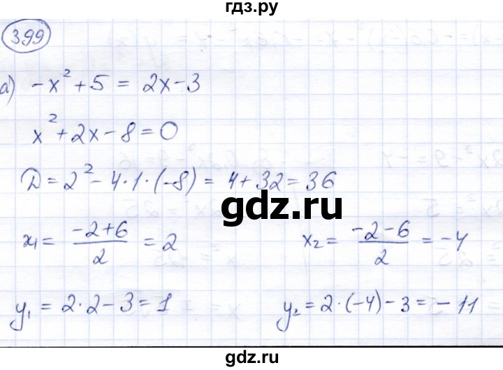 ГДЗ по алгебре 8 класс Солтан   упражнение - 399, Решебник