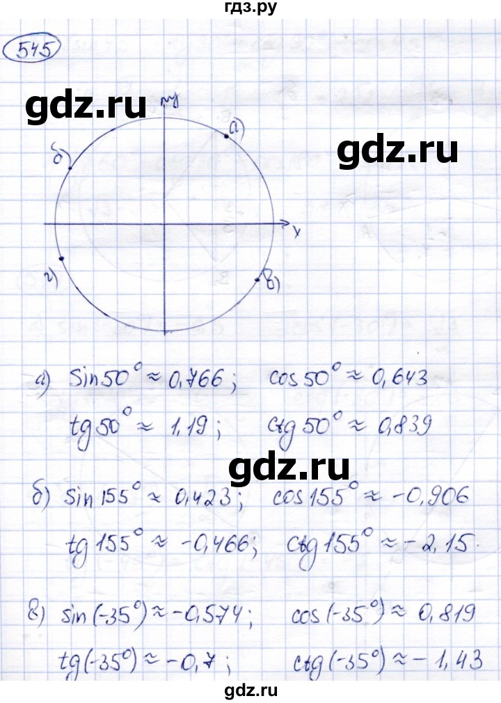ГДЗ по алгебре 9 класс Солтан   упражнение - 545, Решебник
