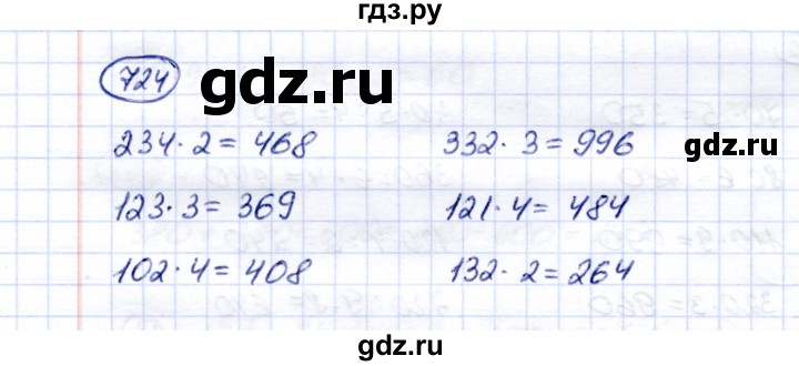 ГДЗ по математике 5 класс Перова  Для обучающихся с интеллектуальными нарушениями тысяча - 724, Решебник
