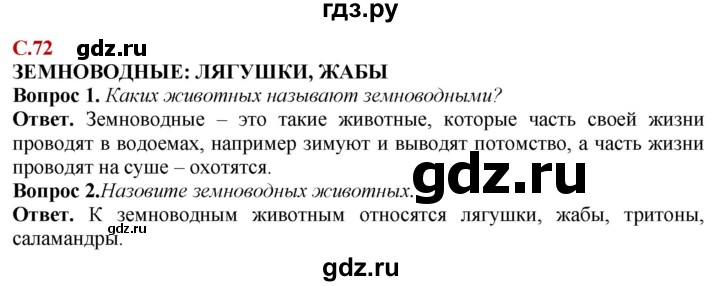 ГДЗ по природоведению 6 класс Лифанова  Для обучающихся с интеллектуальными нарушениями страница - 72, Решебник