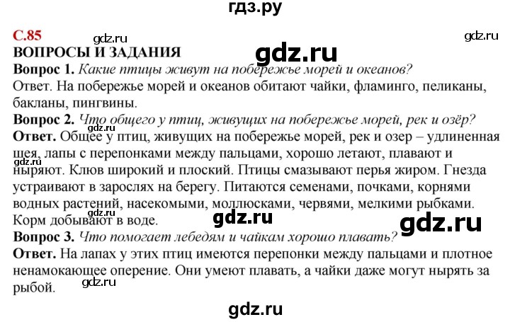 ГДЗ по природоведению 6 класс Лифанова  Для обучающихся с интеллектуальными нарушениями страница - 85, Решебник