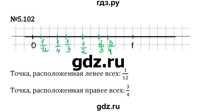 Гдз по математике за 5 класс Виленкин, Жохов, Чесноков ответ на номер № 5.102, Решебник 2024