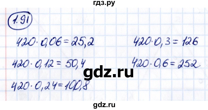 ГДЗ по математике 6 класс Виленкин   §1 / упражнение - 1.91, Решебник к учебнику 2021