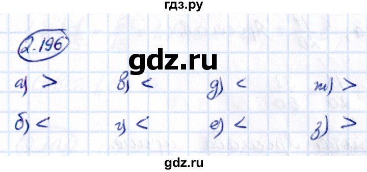 ГДЗ по математике 6 класс Виленкин   §2 / упражнение - 2.196, Решебник к учебнику 2021
