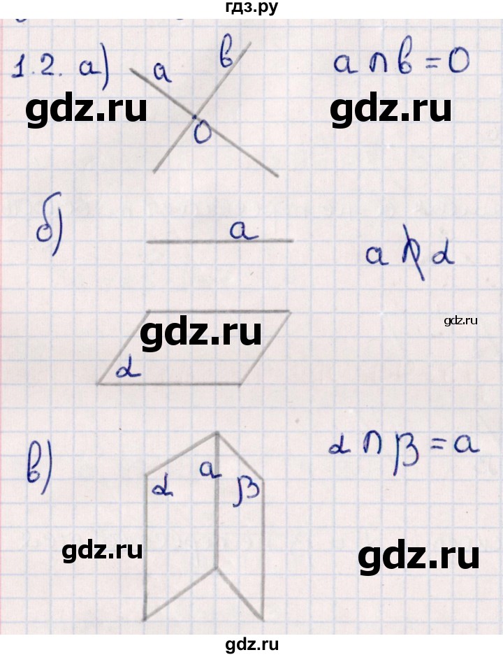 ГДЗ по геометрии 10 класс Смирнов  Естественно-математическое направление §1 - 1.2, Решебник