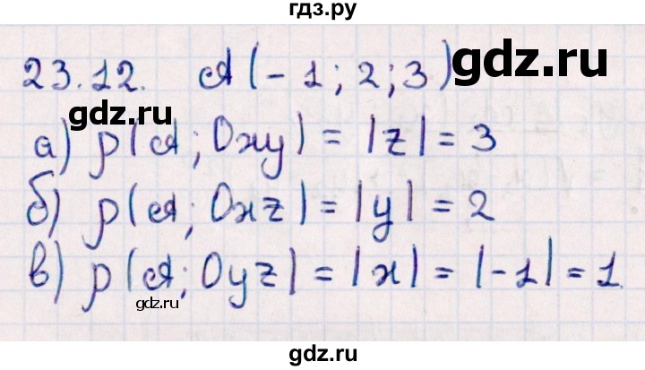 ГДЗ по геометрии 10 класс Смирнов  Естественно-математическое направление §23 - 23.12, Решебник