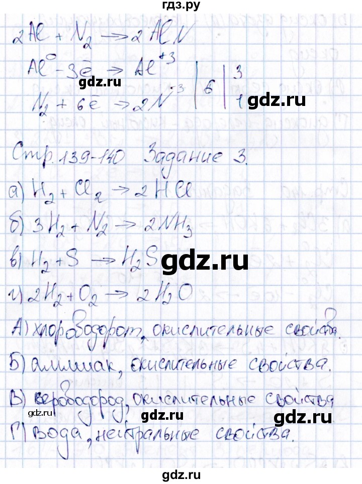 ГДЗ по химии 11 класс Габриелян рабочая тетрадь Базовый уровень страница - 139, Решебник