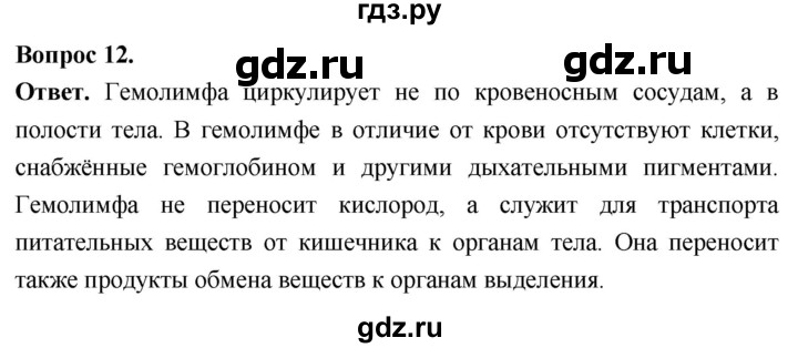 ГДЗ по биологии 8 класс Суматохин Углубленный уровень часть 1 / §11 / объясните - 12, Решебник