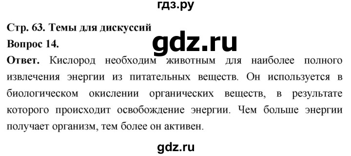 ГДЗ по биологии 8 класс Суматохин Углубленный уровень часть 1 / §12 / темы для дискуссий - 14, Решебник