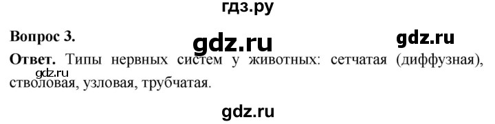 ГДЗ по биологии 8 класс Суматохин Углубленный уровень часть 1 / §15 / вопрос - 3, Решебник
