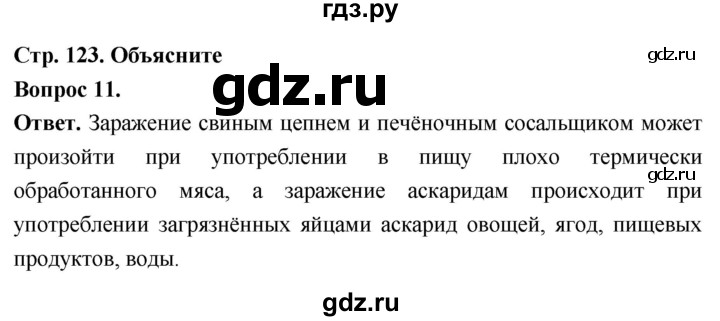ГДЗ по биологии 8 класс Суматохин Углубленный уровень часть 1 / §24 / объясните - 11, Решебник