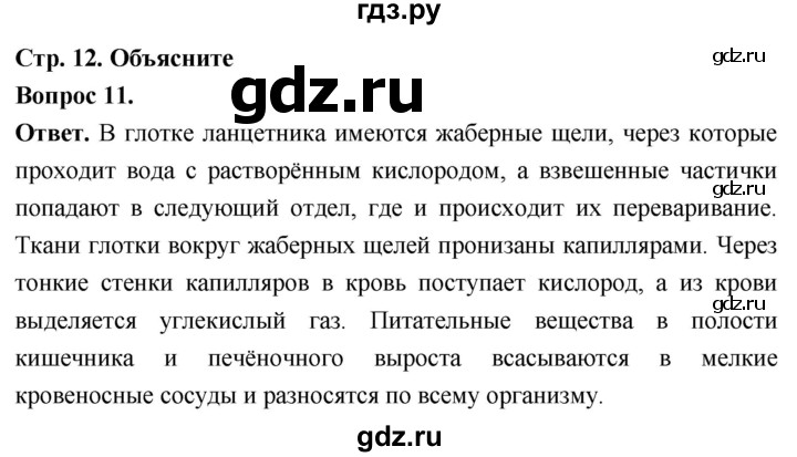 ГДЗ по биологии 8 класс Суматохин Углубленный уровень часть 2 / §2 / объясните - 11, Решебник