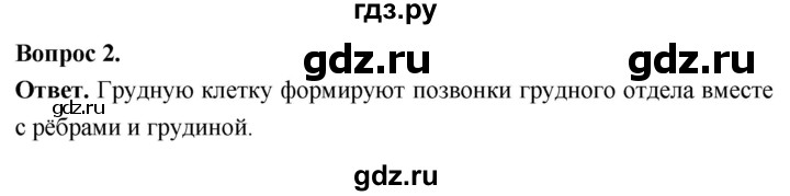 ГДЗ по биологии 8 класс Суматохин Углубленный уровень часть 2 / §29 / вопрос - 2, Решебник
