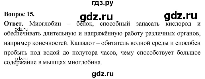 ГДЗ по биологии 8 класс Суматохин Углубленный уровень часть 2 / §29 / темы для дискуссий - 15, Решебник
