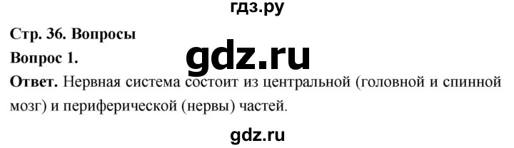 ГДЗ по биологии 8 класс Суматохин Углубленный уровень часть 2 / §6 / вопрос - 1, Решебник