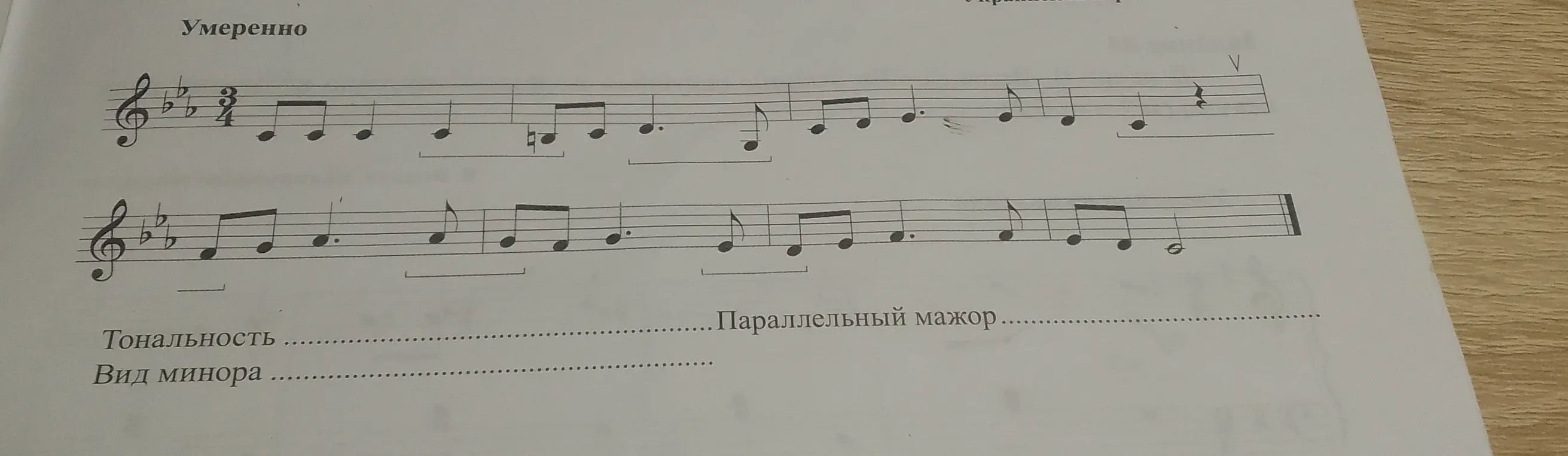 найди мне в произведении украинская народная песня тональность вид минора параллельный мажор
