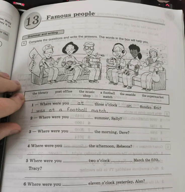 COMPLETE THE QUESTION AND WRITE THE ANSWERS
