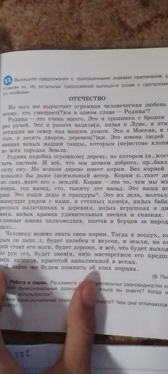 Выписать предложения с пропущенными знаками препинания, расставляя их. Из остальных предложений выпиши слова с пропусками и со скобками.