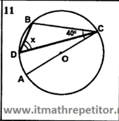 найти x, y (О - центр окружности)