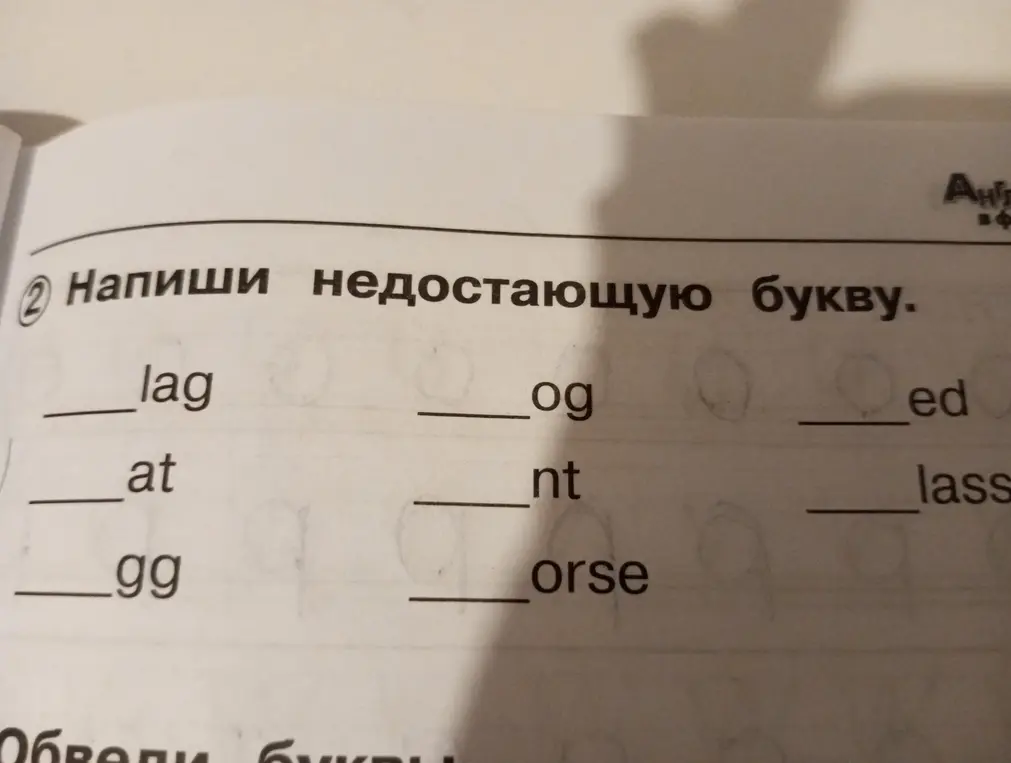 Вставь пропущенные буквы
