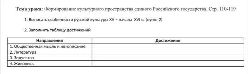 По этому фоту запиши достижения по учебника Истории 6 класс 2 часть параграф 32 авторы Арсентьев Н.М., Данилов А.А., Стефанович П.С., Торкунов А.В. 