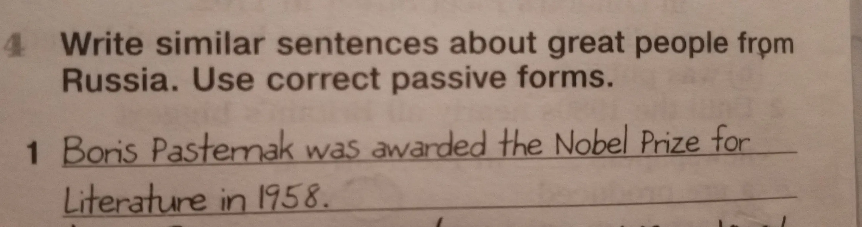 Write 5 sentences 