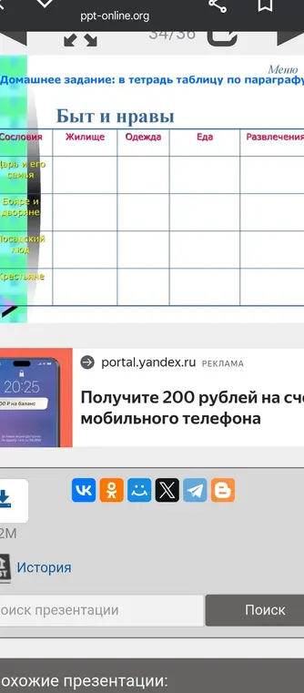 Заполните таблицу 
