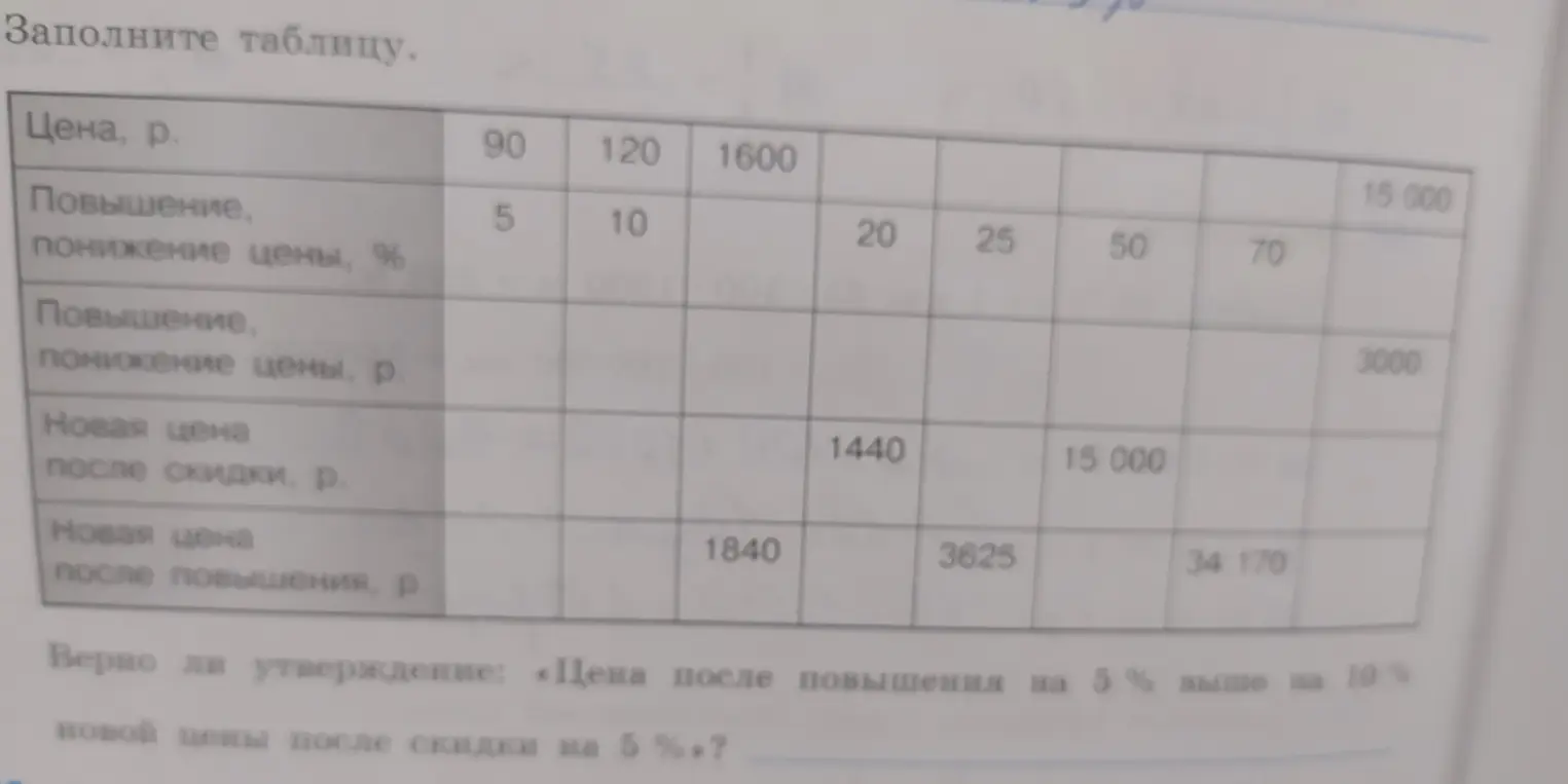 Заполни таблицу и ответь на вопросы 