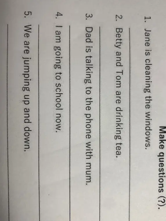 Make questions (?)