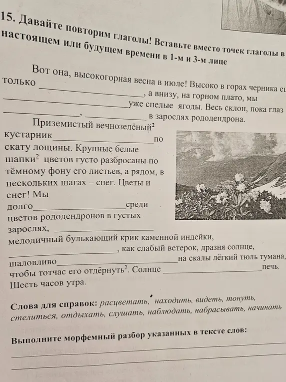 Вставь вместо точек глаголы в настоящем или будущем времени в 1-м и 3-м лице