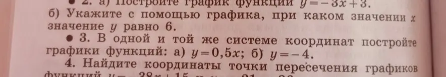 Построй график функции y=-3x+3