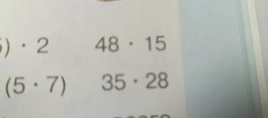 Реши примеры 48 · 15 и 35 · 28
