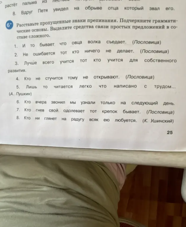 Расставь пропущенные знаки препинания в предложении 'Вдруг Петя увидел на обрыве отца который звал его'.