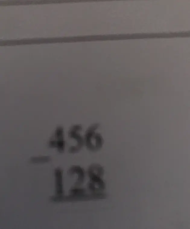 Вычти 128 из 456 в столбик