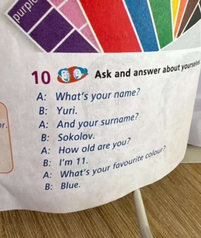Ask and answer about yourselves