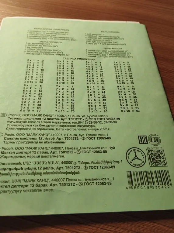 Объясни, что это за таблица на картинке.