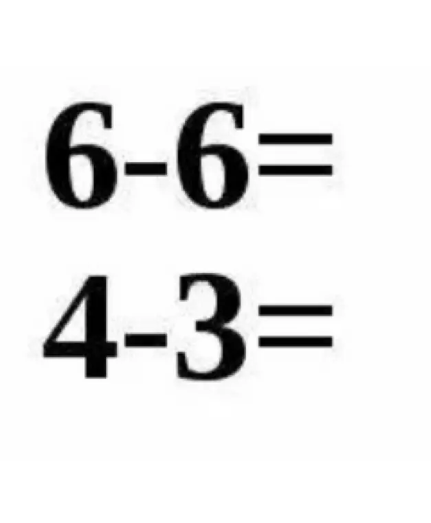 Реши примеры на вычитание 6-6 и 4-3