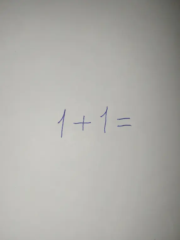 Реши пример 1 + 1 =