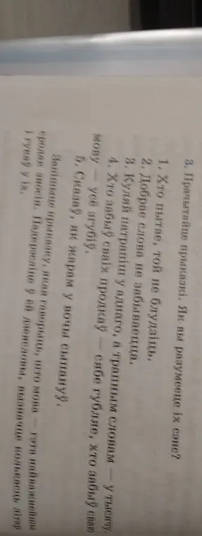 Разбери пословицы и объясни их смысл.