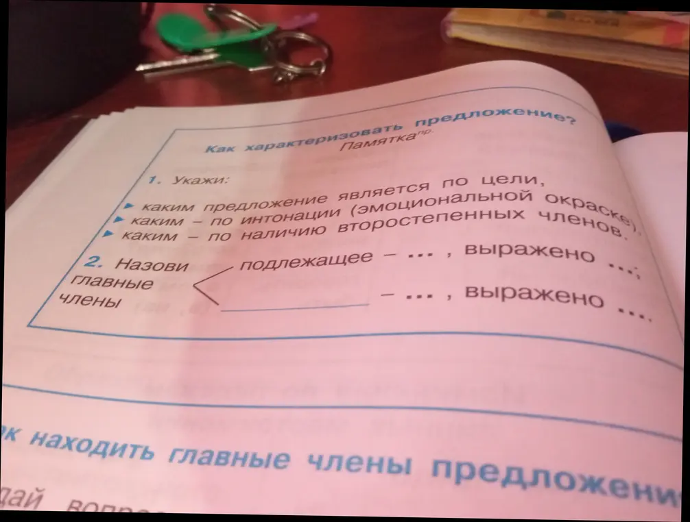Заполни памятку «Как характеризовать предложение?»