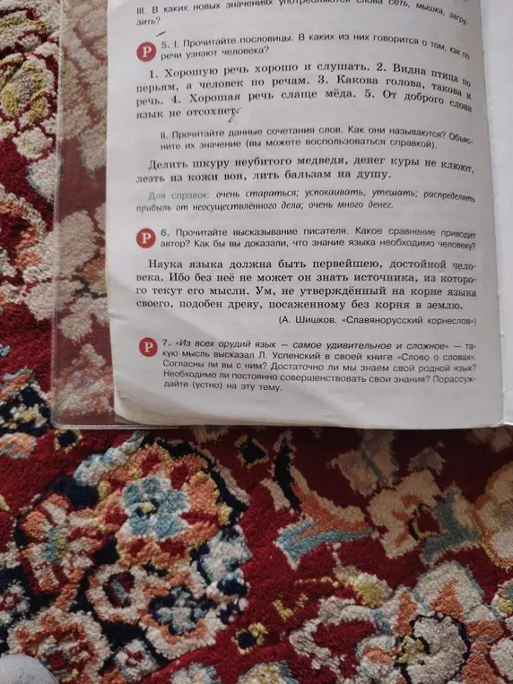 Прочитай пословицы. В каких из них говорится о том, как по речи узнают человека?
