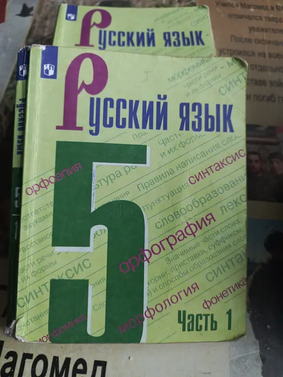 Что написано на обложке учебника "Русский язык 5 класс"?